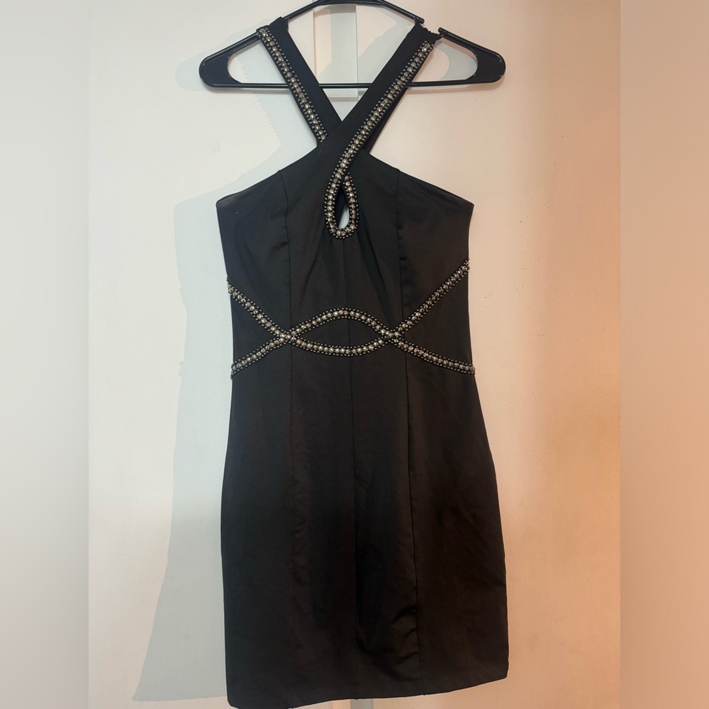 Black Party Dress - beaded